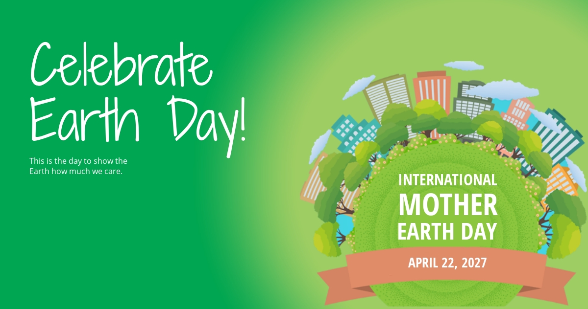 Free International Earth Day LinkedIn Post Template.jpe