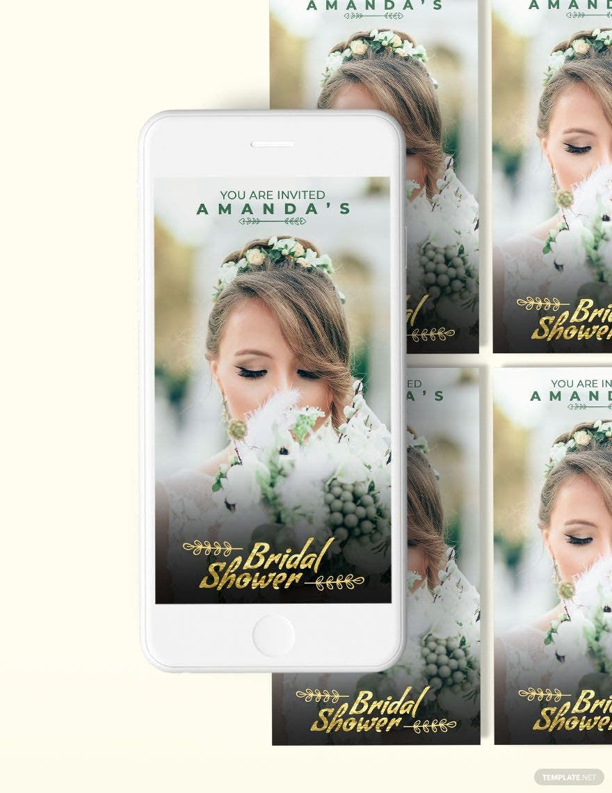 Bridal Shower Snapchat Geofilters Template