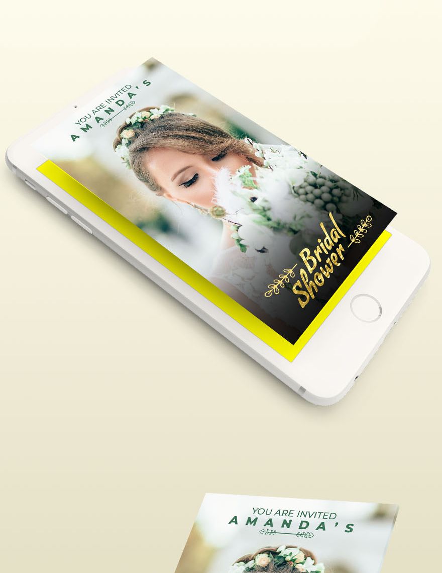 Bridal Shower Snapchat Geofilters Template