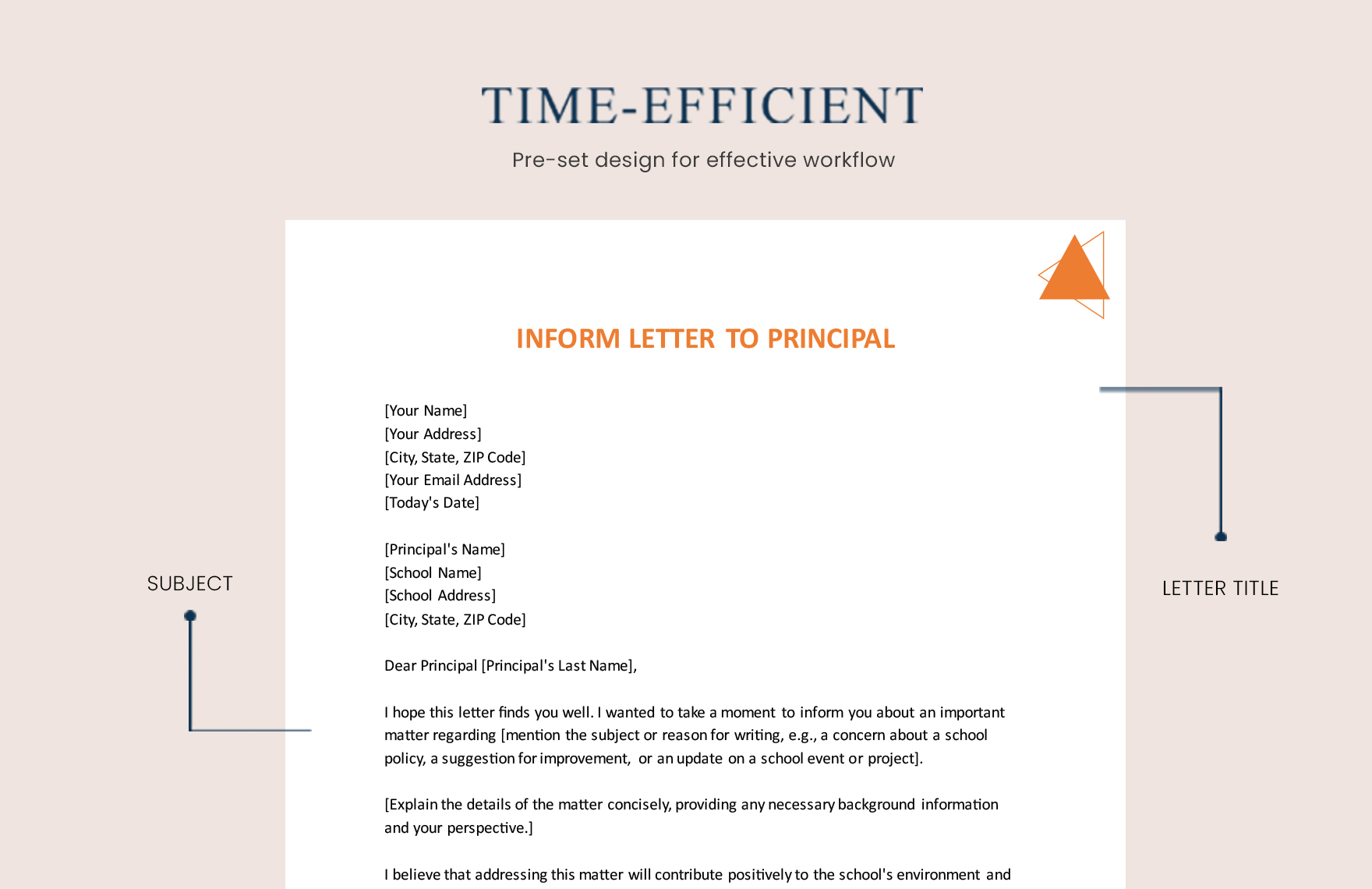 Inform Letter To Principal