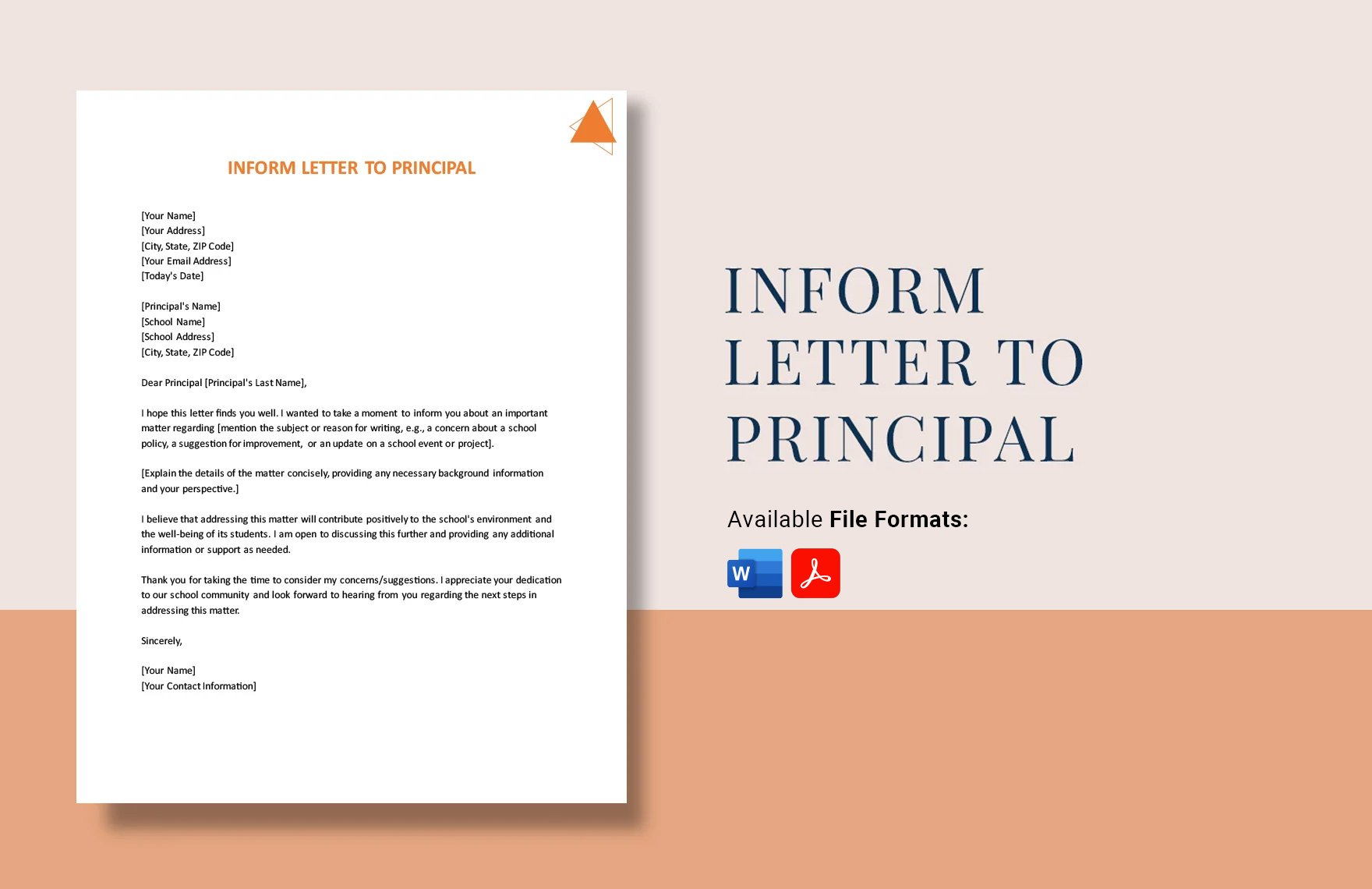 Inform Letter To Principal in Word, PDF
