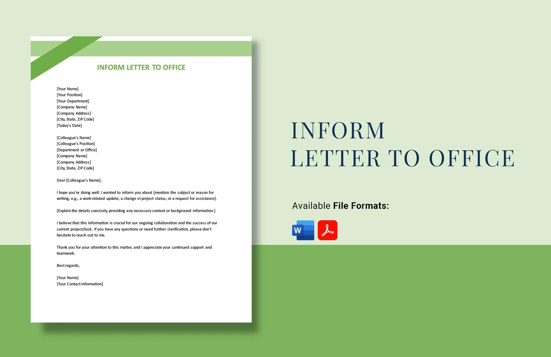 Inform Letter To Office in Word, PDF