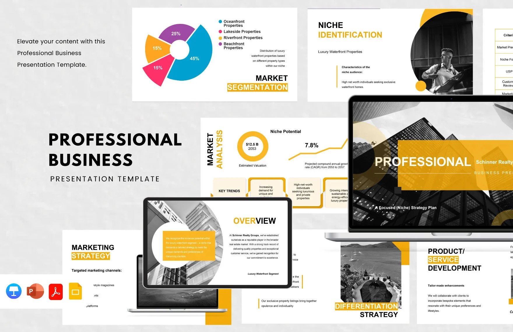 Free Professional Business Presentation Template in PDF, PowerPoint, Google Slides, Apple Keynote