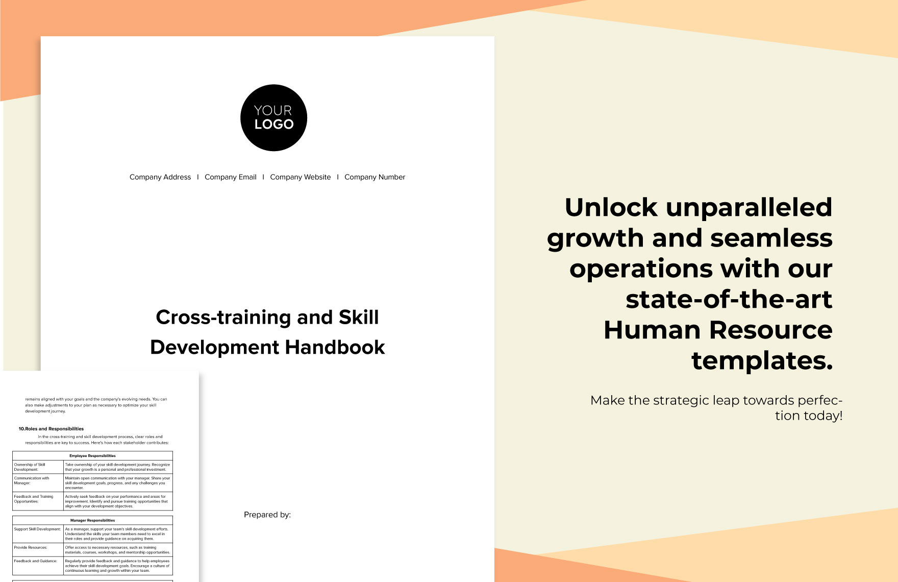 Cross-training and Skill Development Handbook HR Template