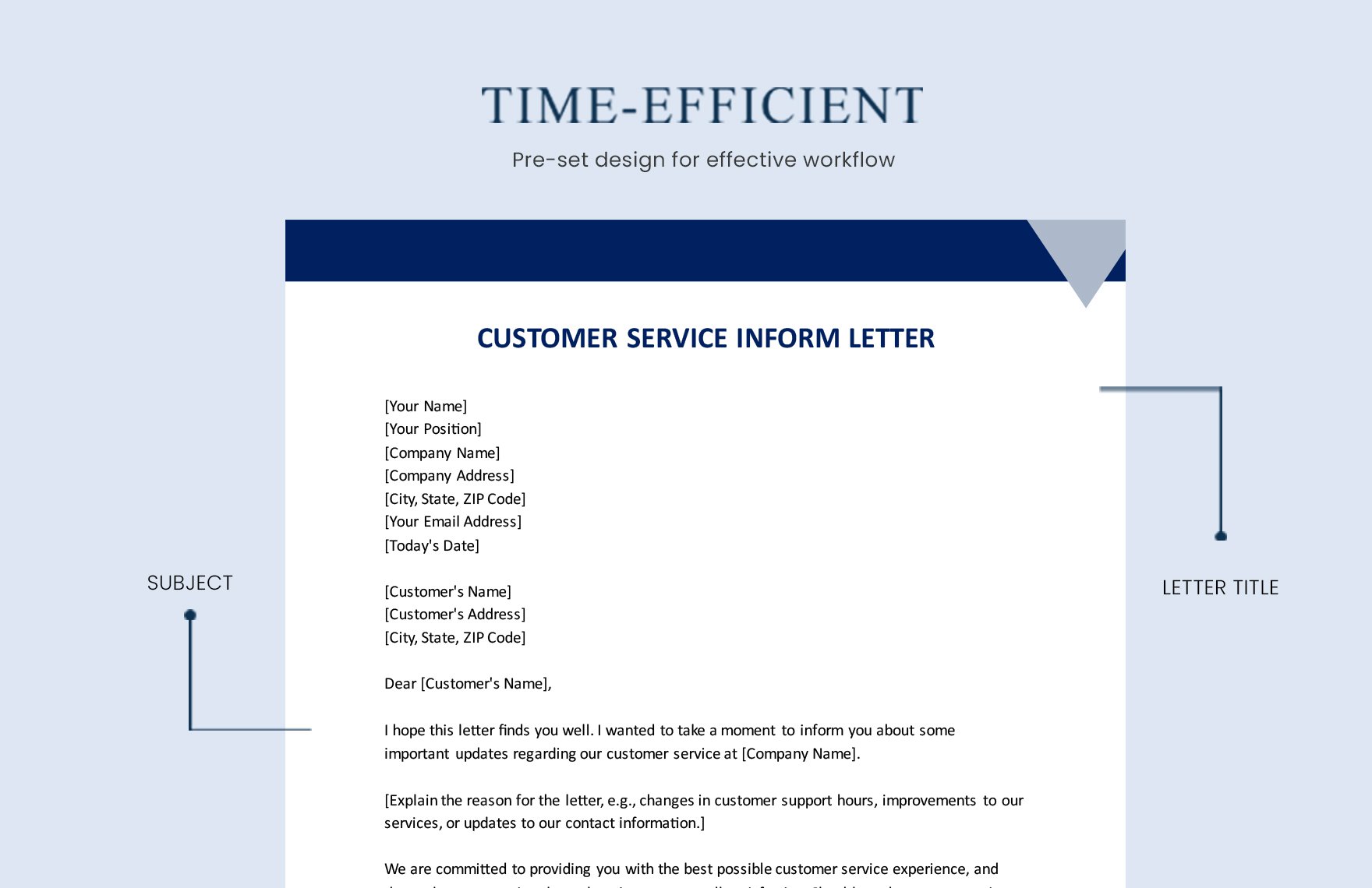 Customer Service Inform Letter