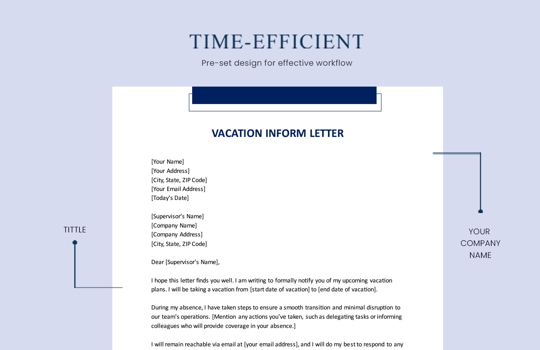 Vacation Inform Letter