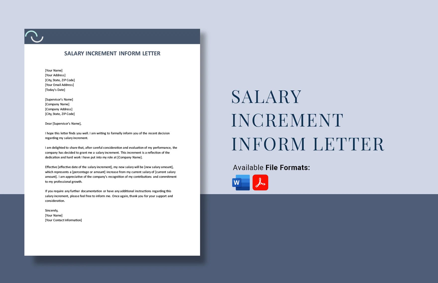 Salary Increment Inform Letter in Word, PDF