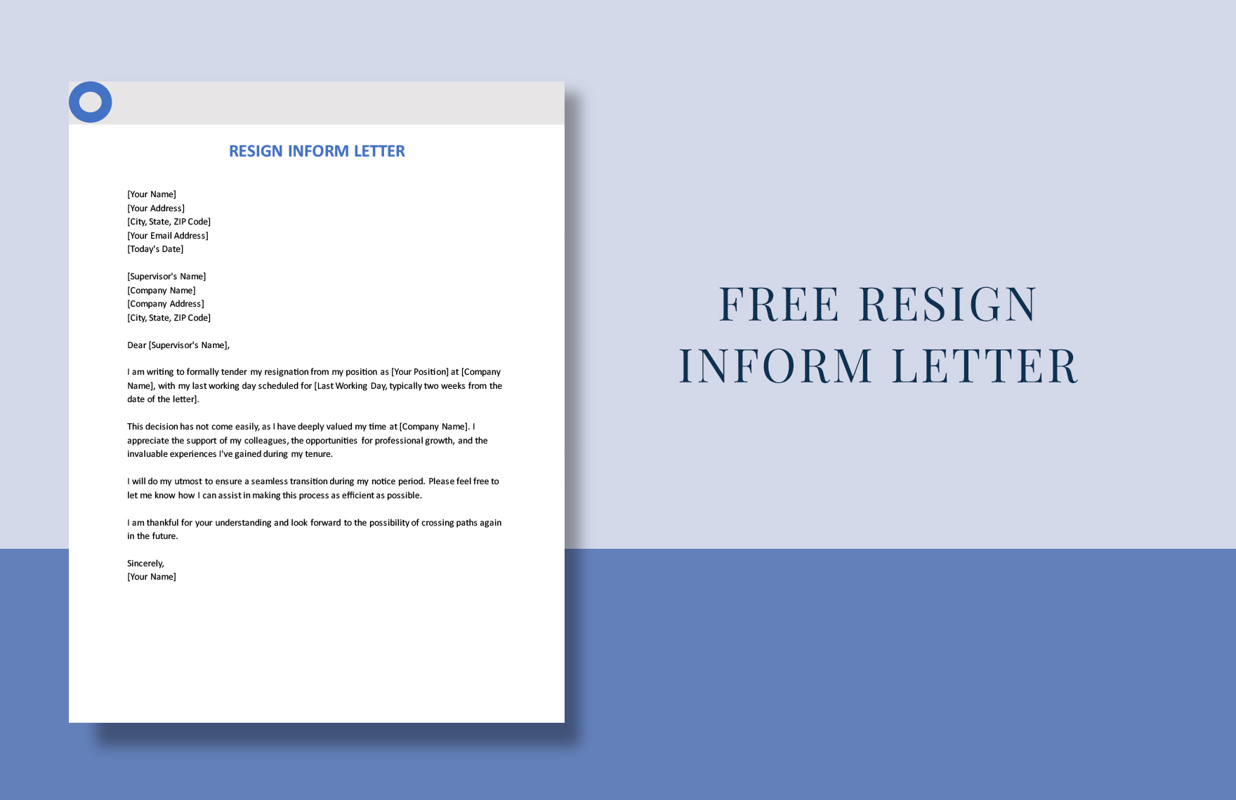Resign Inform Letter