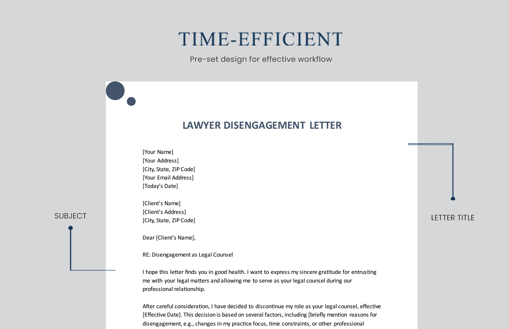 Lawyer Disengagement Letter
