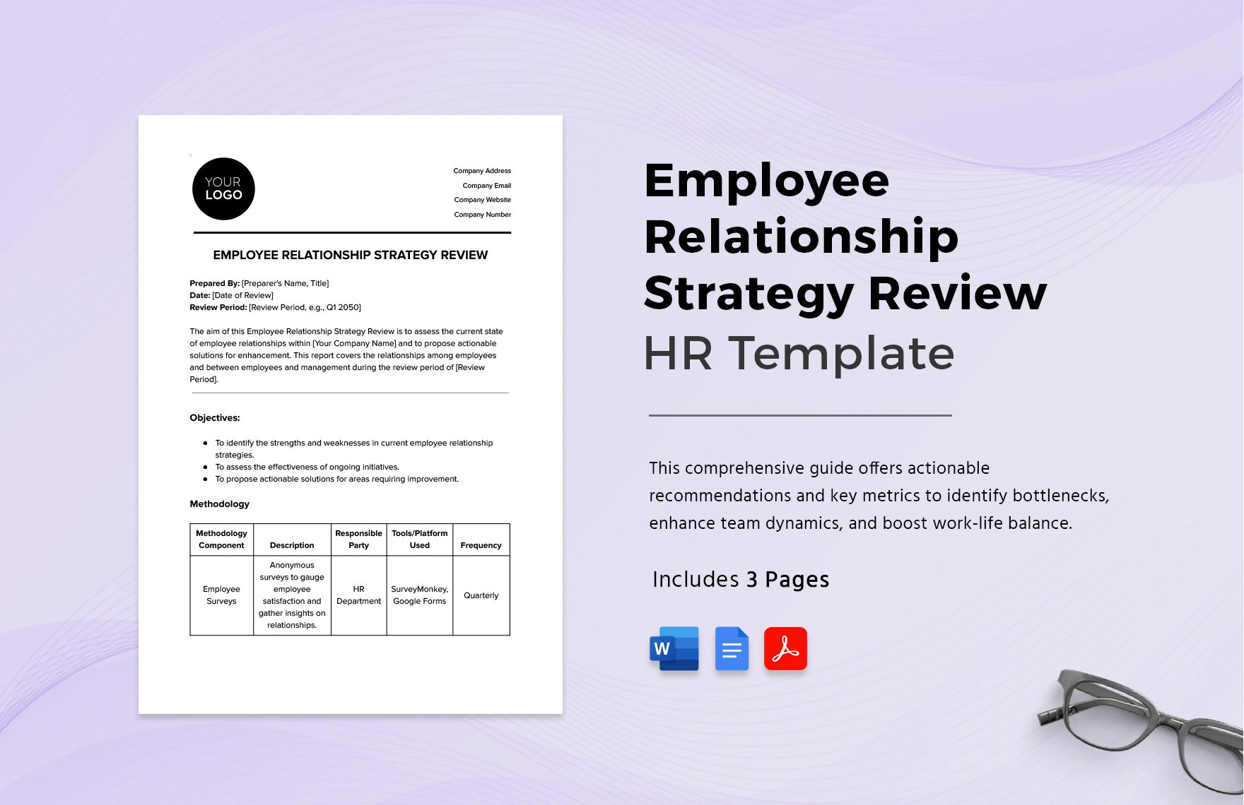 Employee Relationship Strategy Review HR Template
