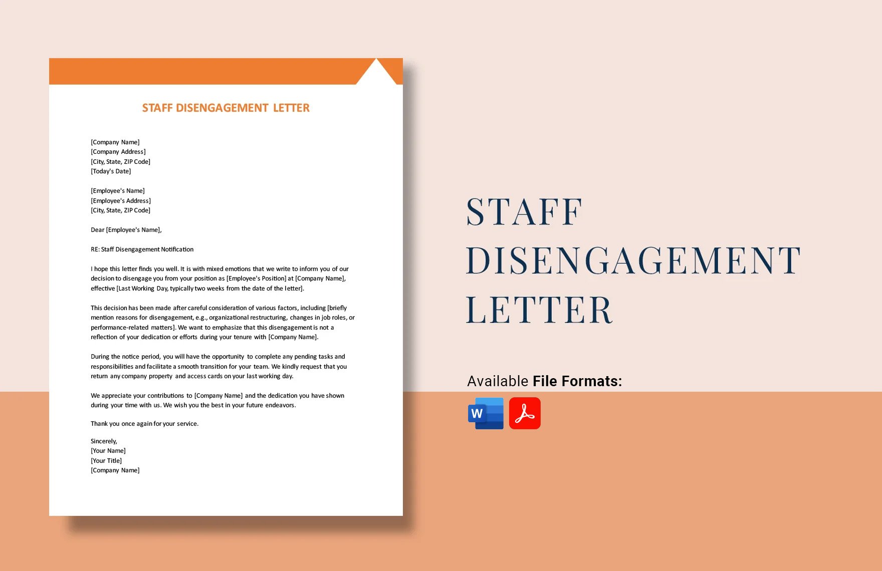Staff Disengagement Letter in Word, PDF
