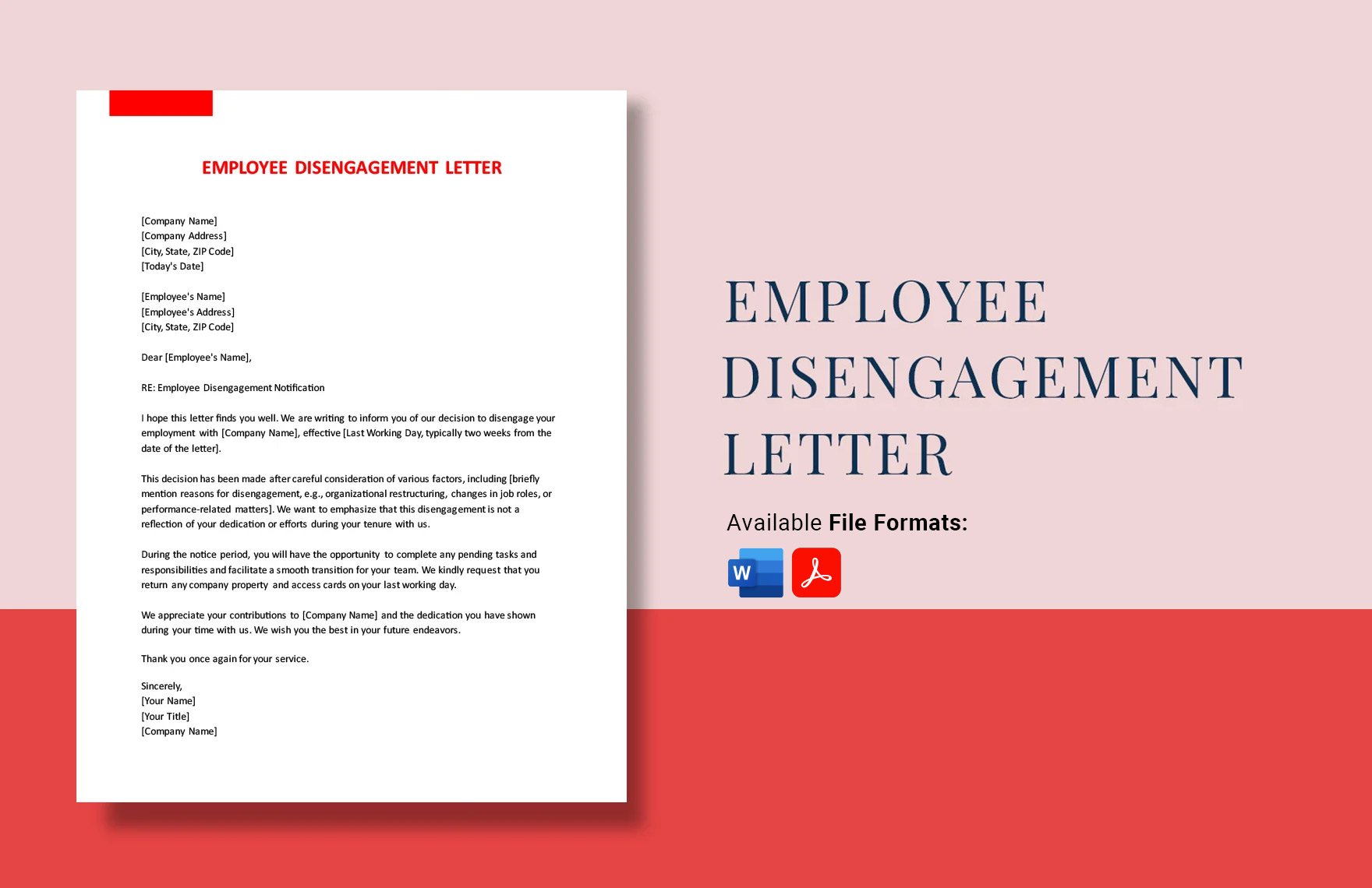 Employee Disengagement Letter in Word, PDF