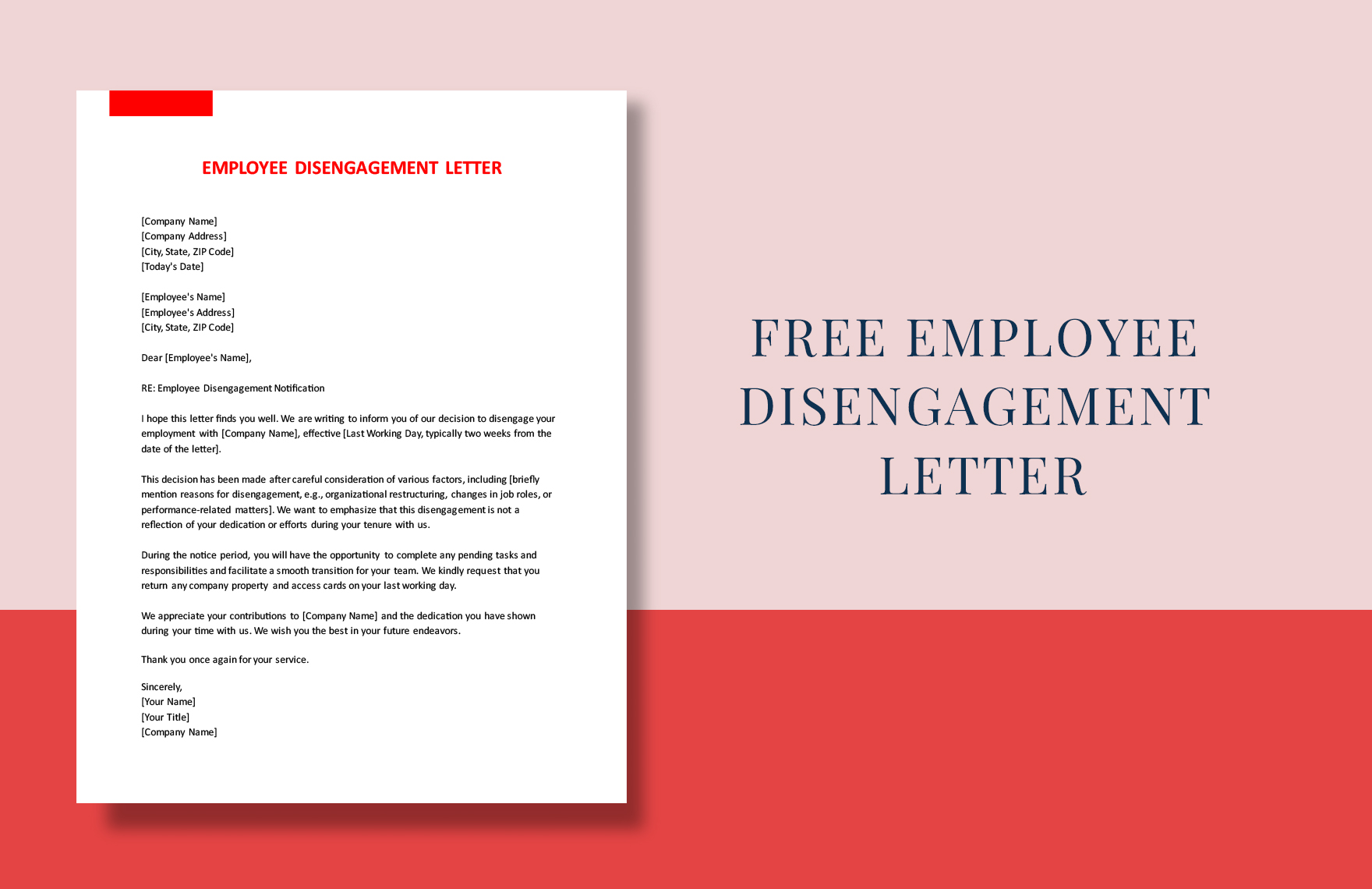 Employee Disengagement Letter