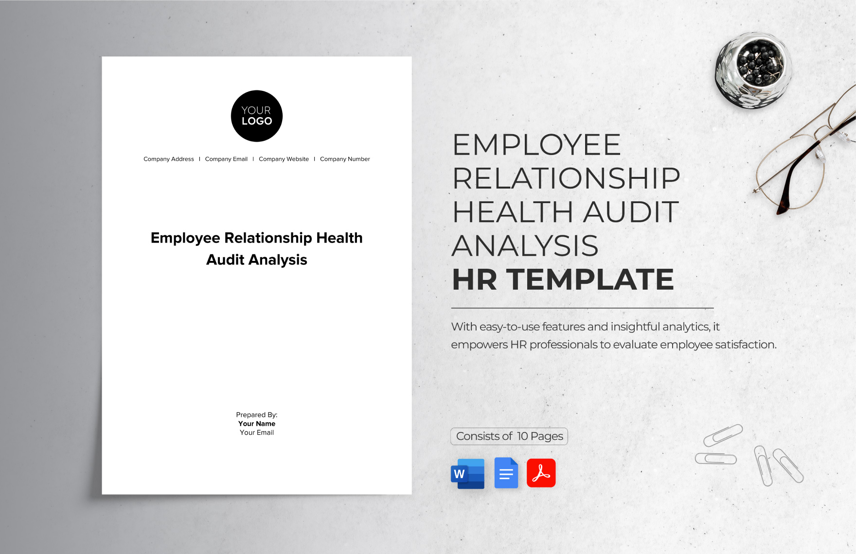 Employee Relationship Health Audit Analysis HR Template
