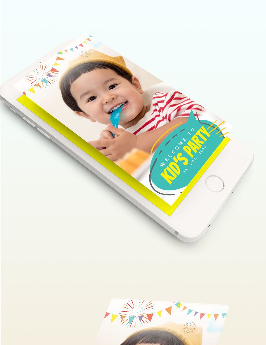 Kids Party Snapchat Geofilters Template