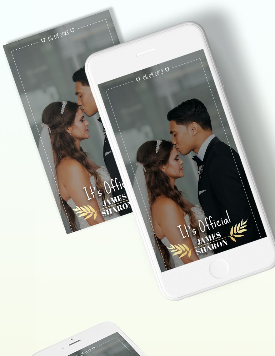 Wedding Snapchat Geofilters Template