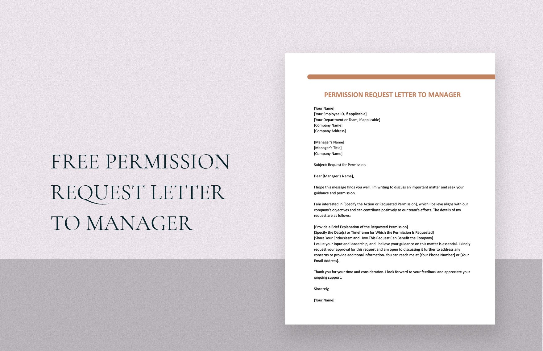 Permission Request Letter To Manager