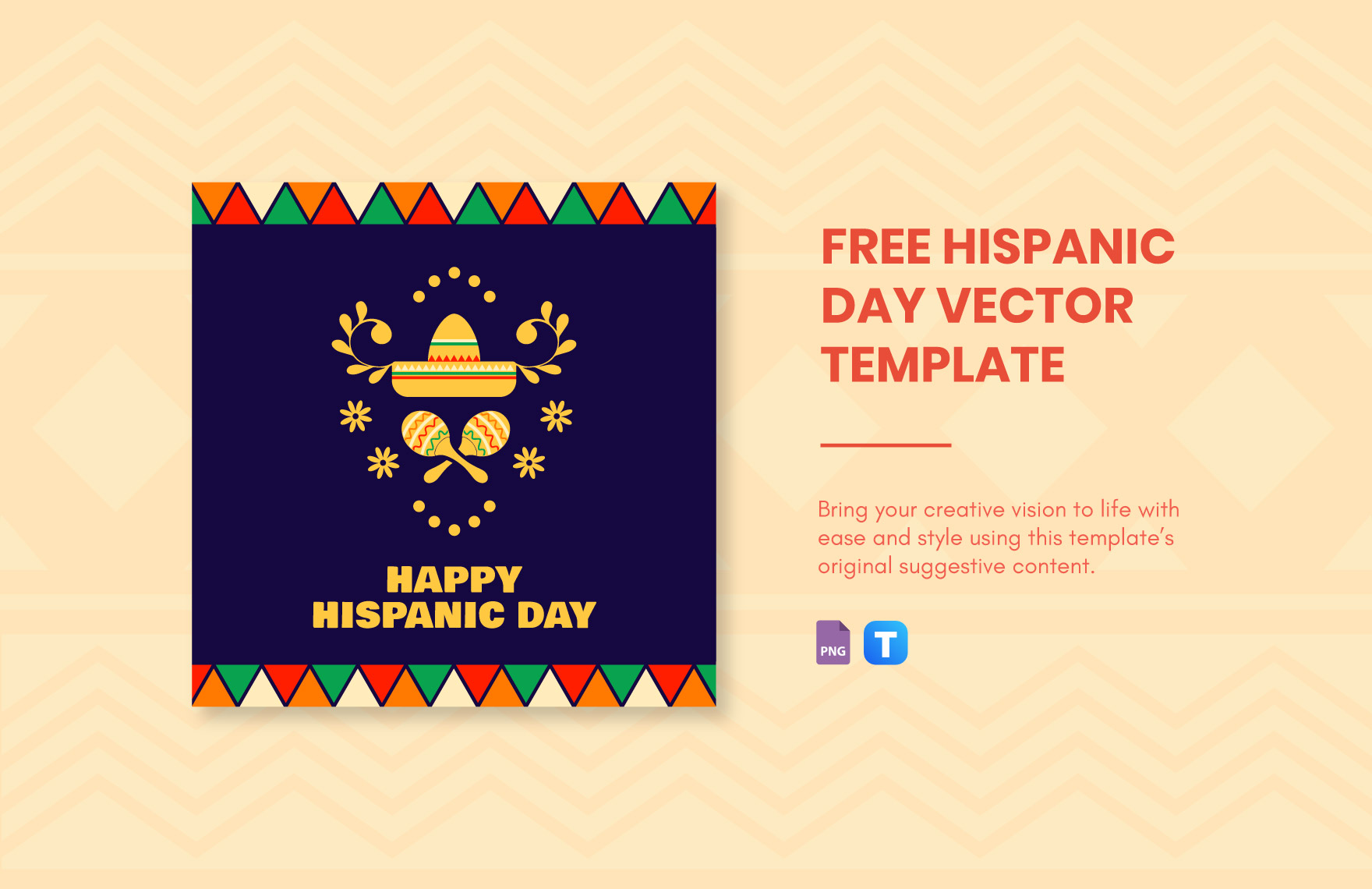 Free Hispanic Day Vector  in PNG