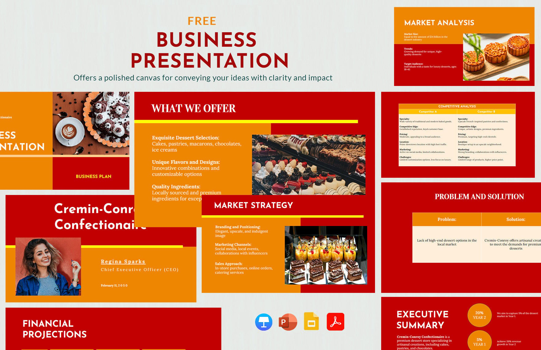 Free Business Presentation Template in PDF, PowerPoint, Google Slides, Apple Keynote