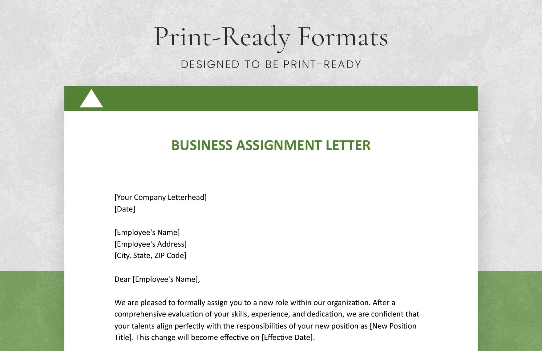 Business Assignment Letter