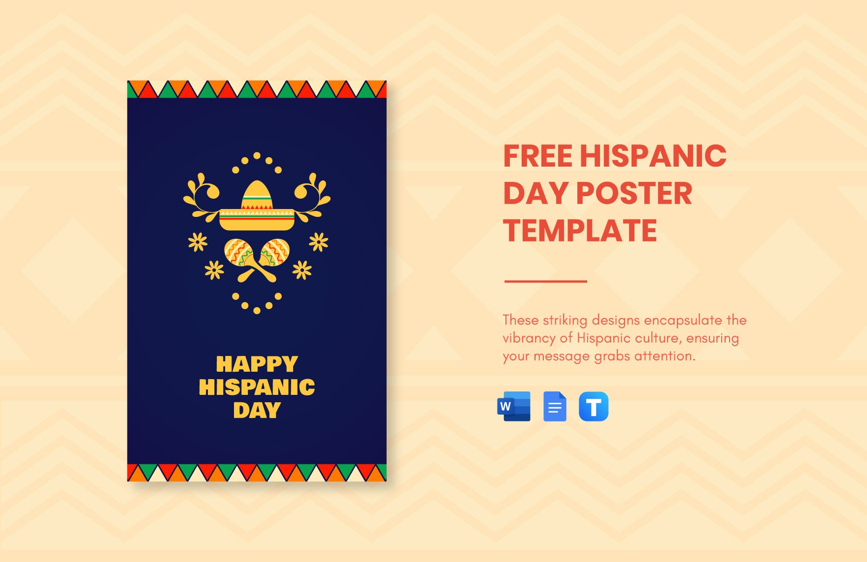 Hispanic Day Poster Template in Word, Google Docs