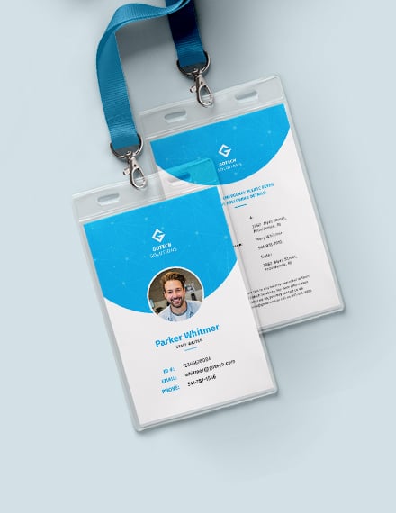 employee id card template psd file free download