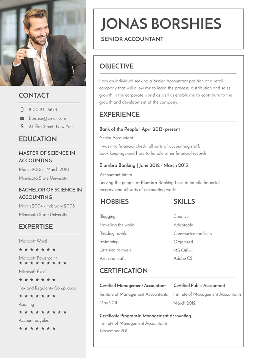 Professional Banking Resume Template
