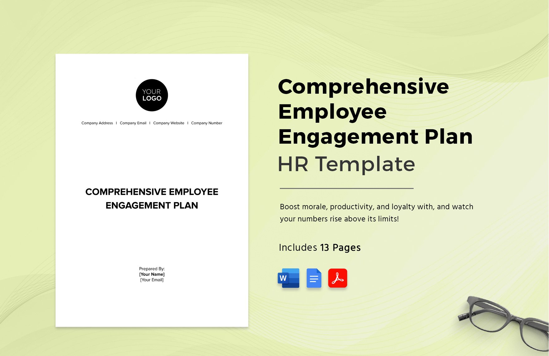 Comprehensive Employee Engagement Plan HR Template