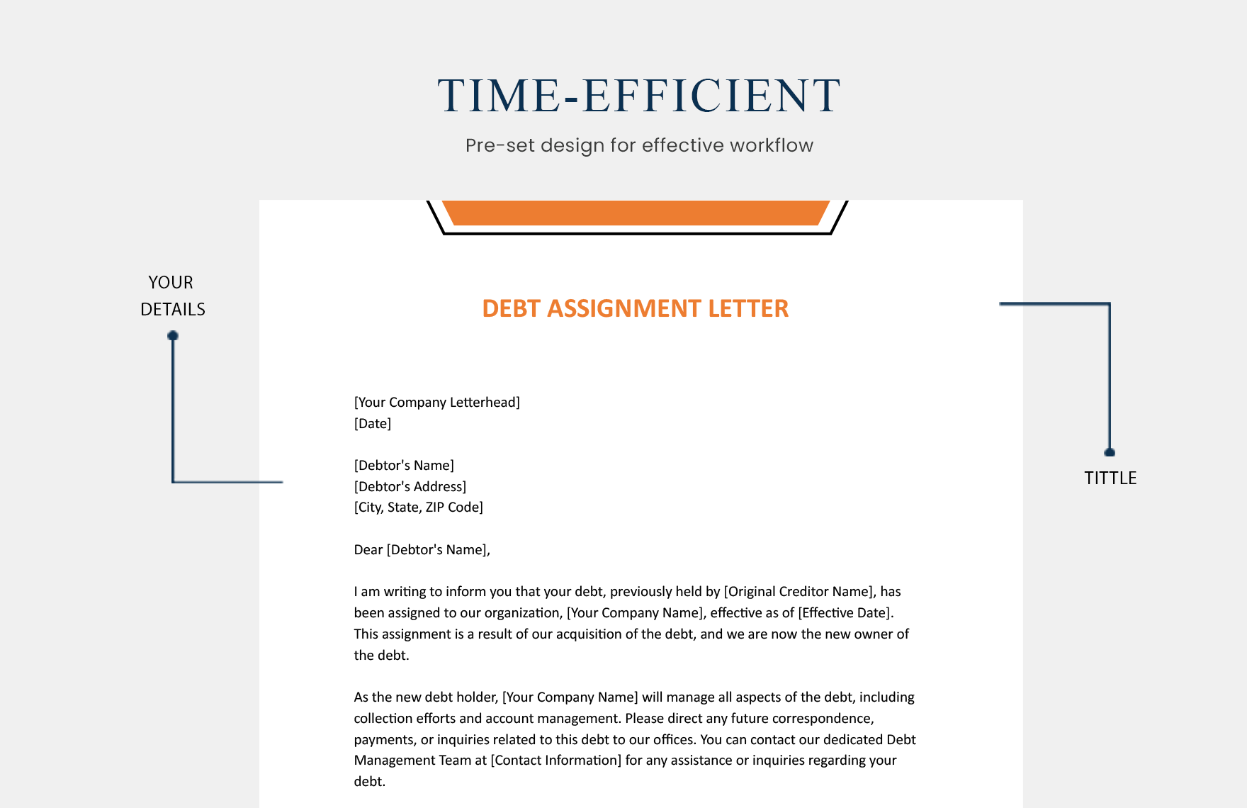 Debt Assignment Letter