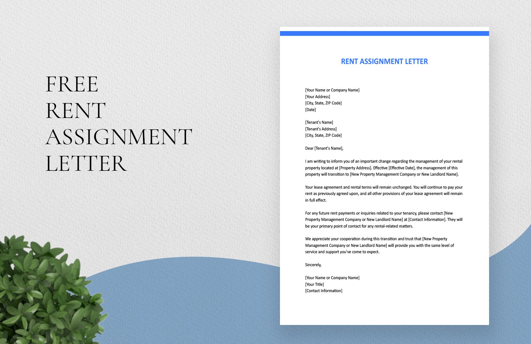 Rent Assignment Letter