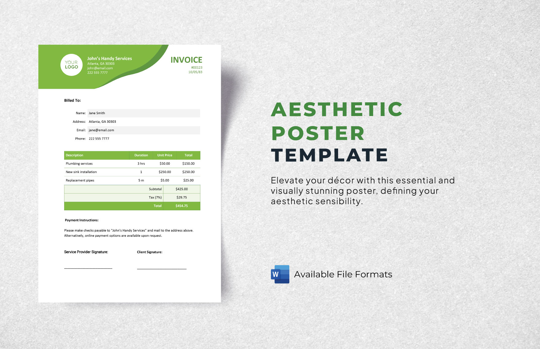 Printable Invoice Template