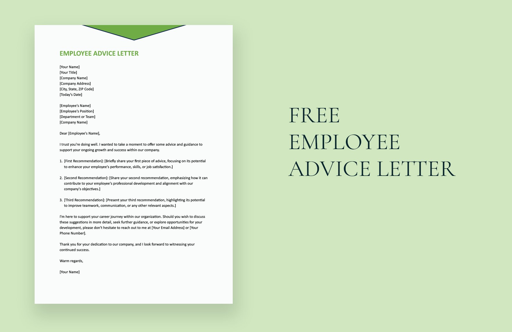 Employee Advice Letter in Word, Google Docs