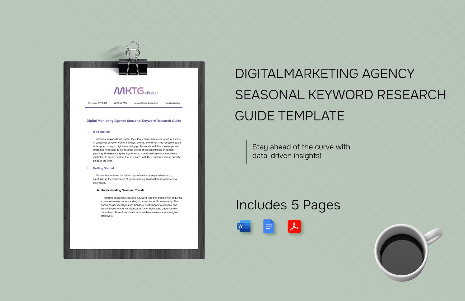 Digital Marketing Agency Seasonal Keyword Research Guide Template