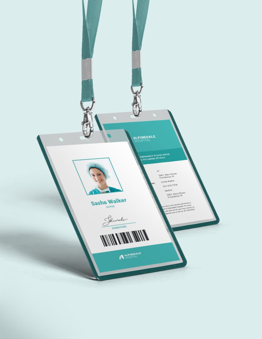 Hospital Staff ID Card Template