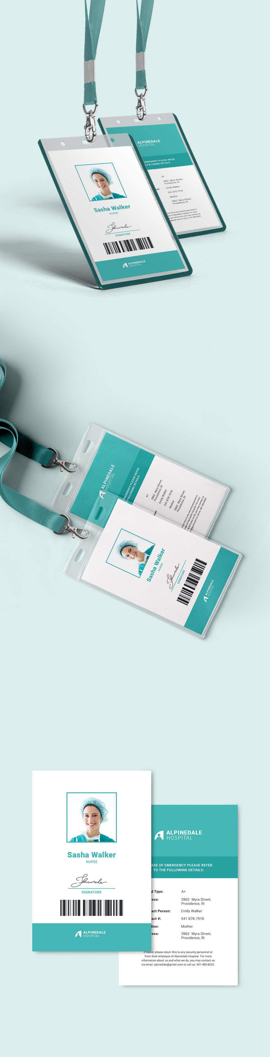 hospital id card template free download