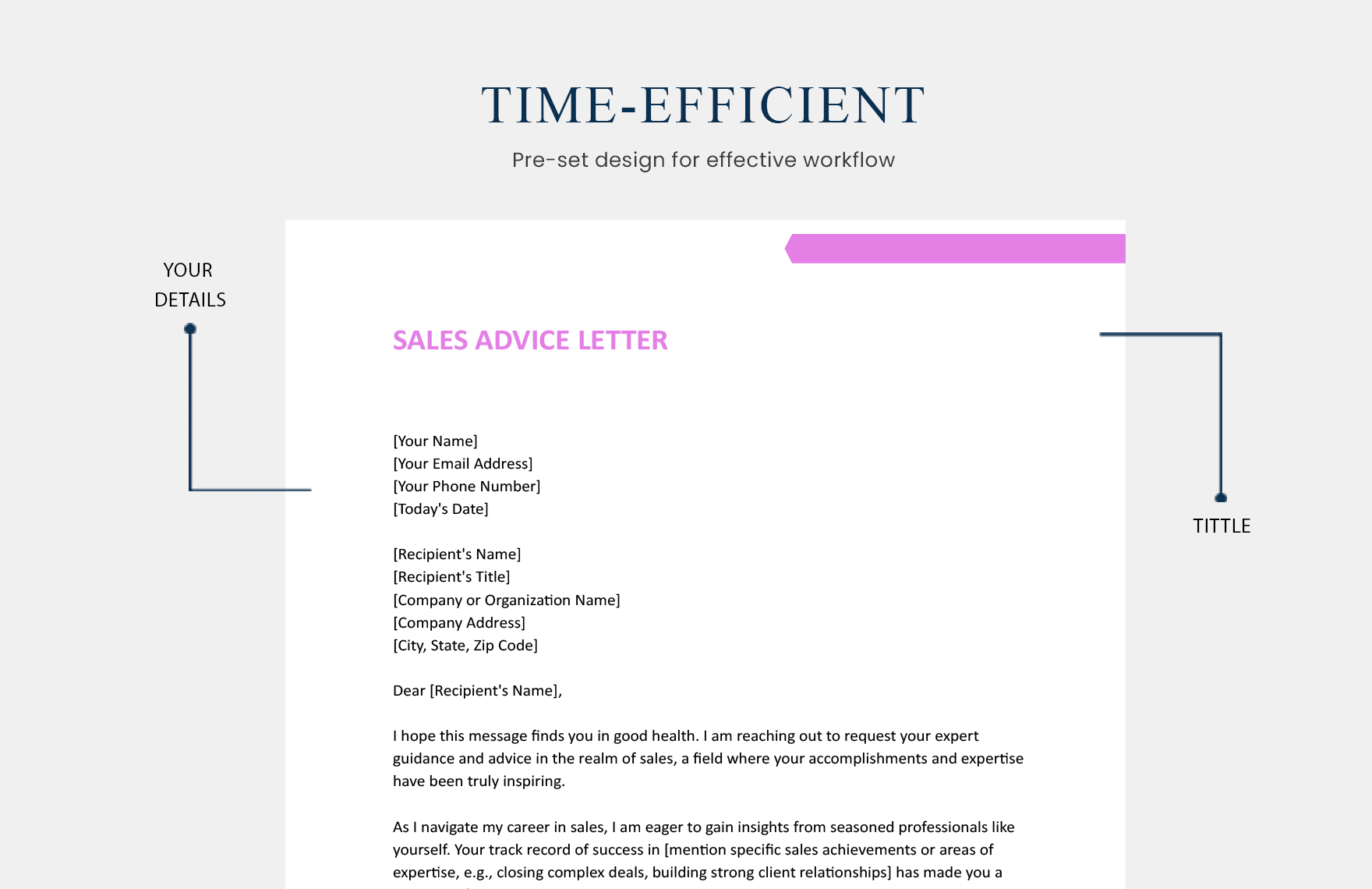 Sales Advice Letter