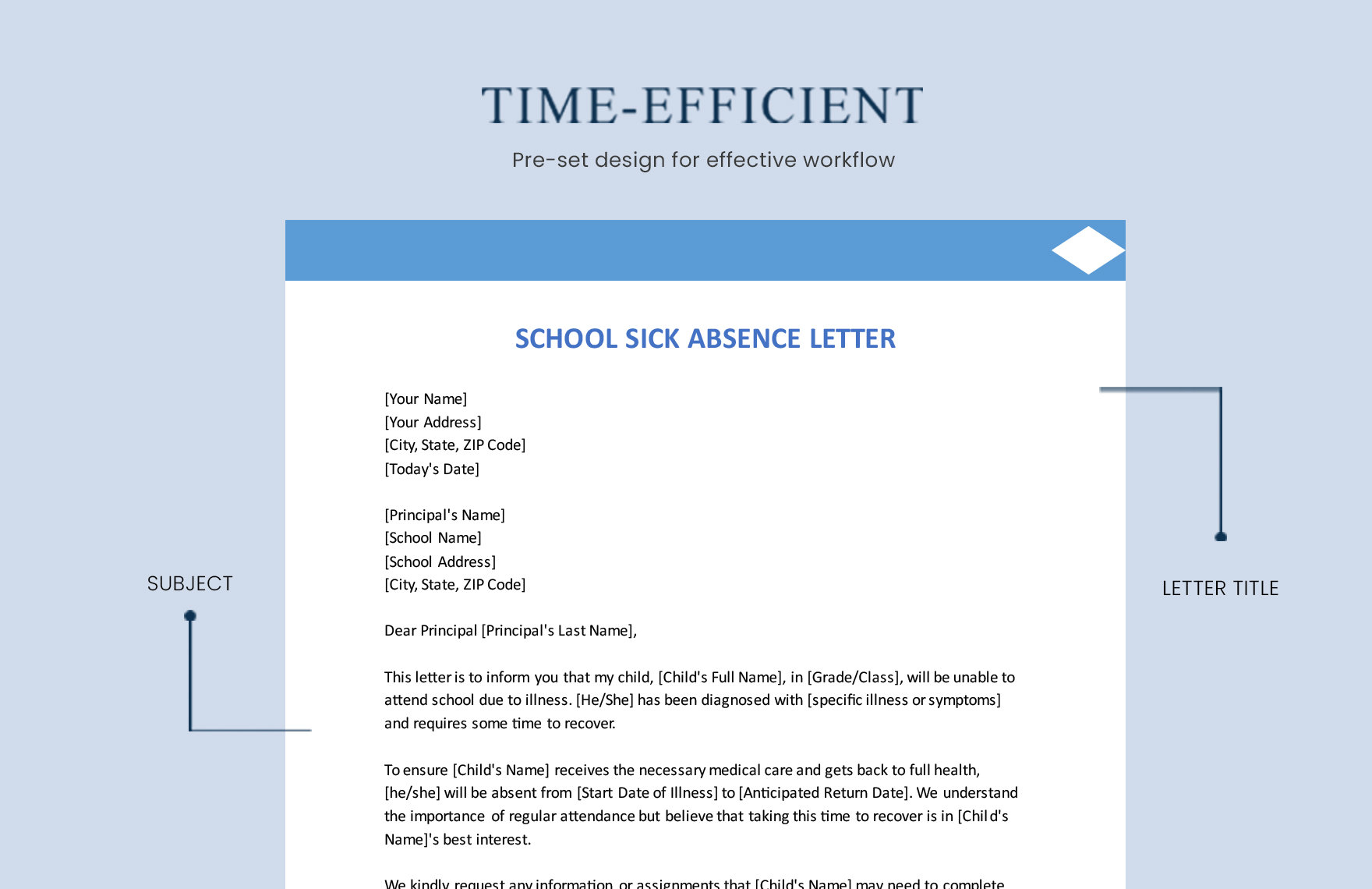School Sick Absence Letter
