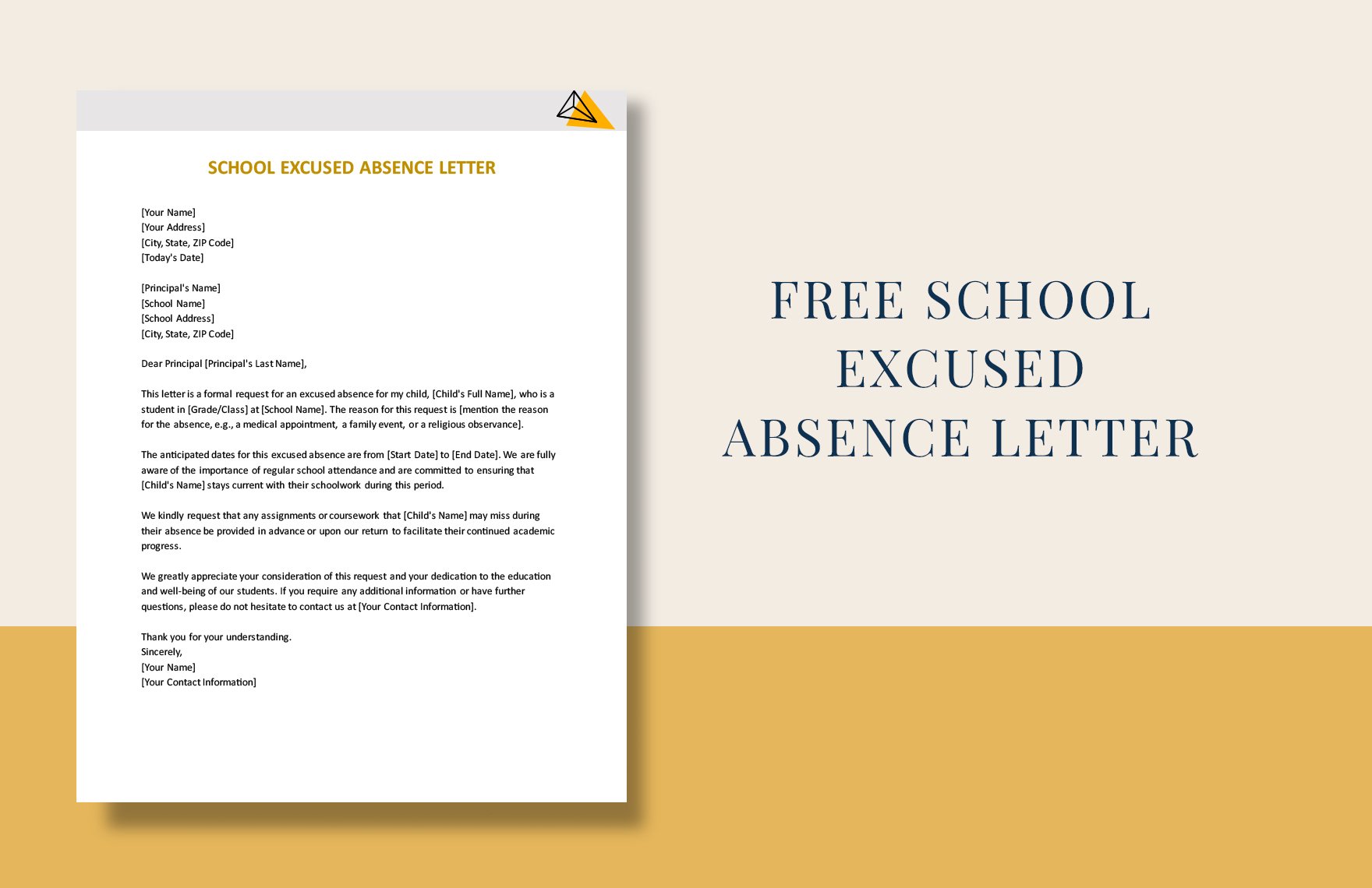 School Excused Absence Letter
