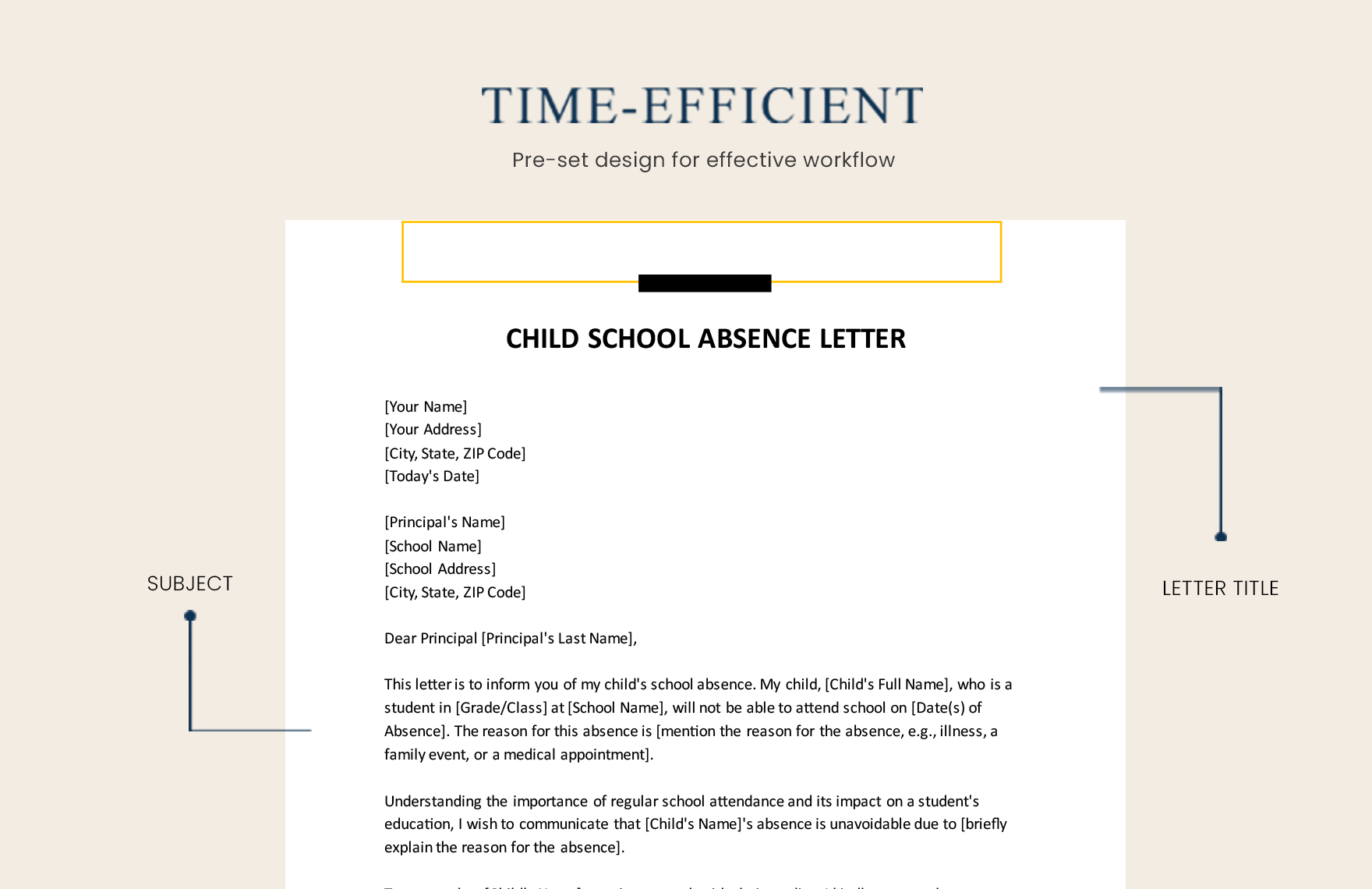 Child School Absence Letter