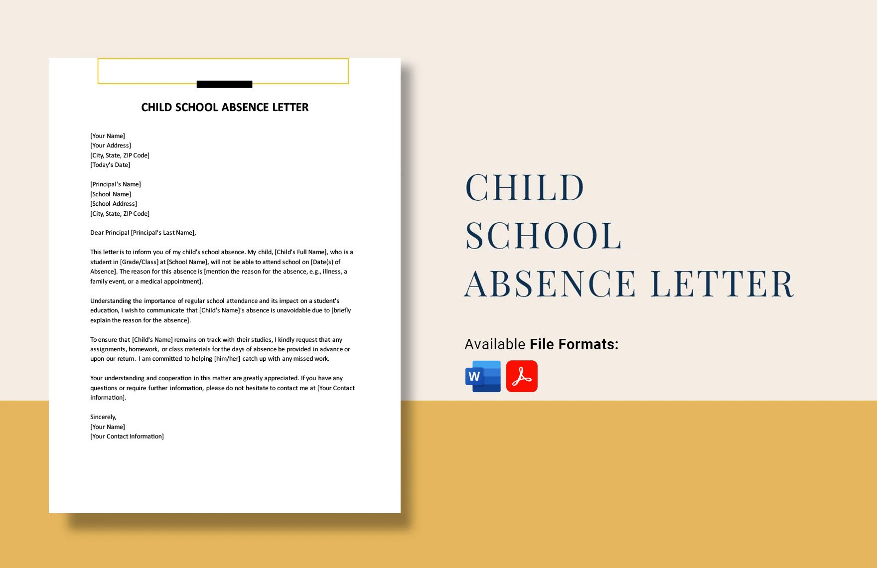 Child School Absence Letter