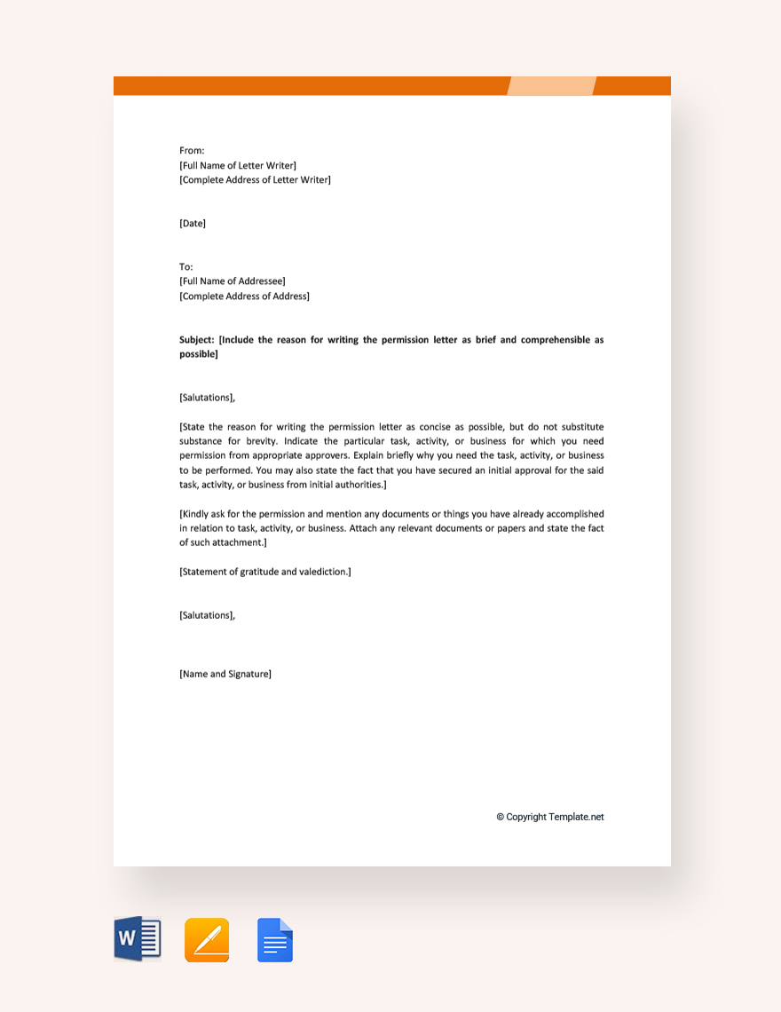 Wonderful Tips About Permit Request Letter Sample Professional Cv 