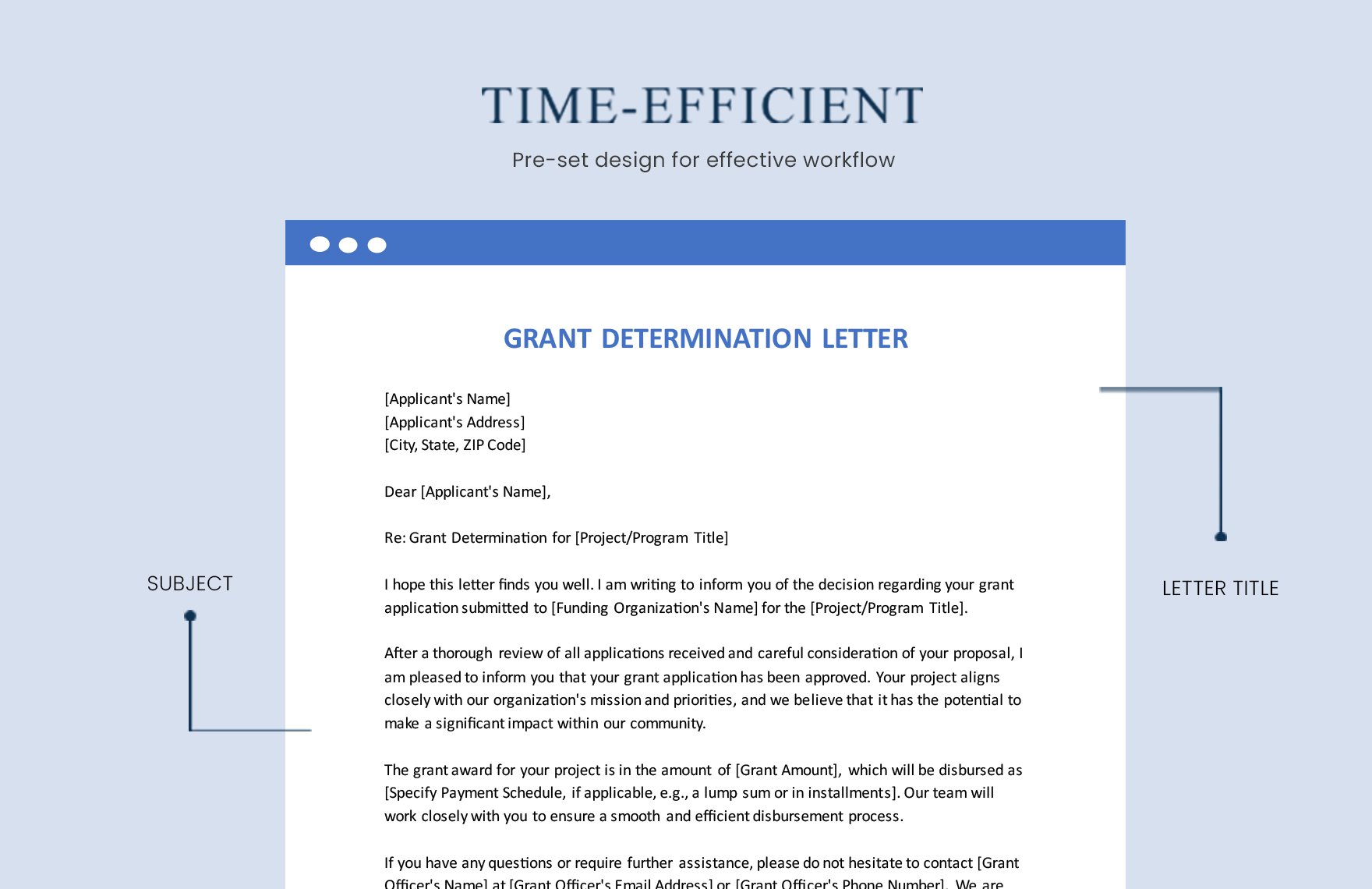 Grant Determination Letter