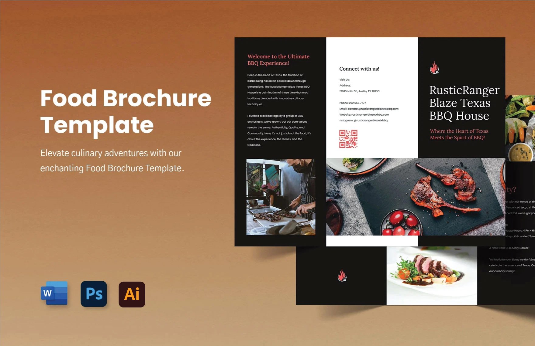 Free Food Brochure Template in Word, Illustrator, PSD