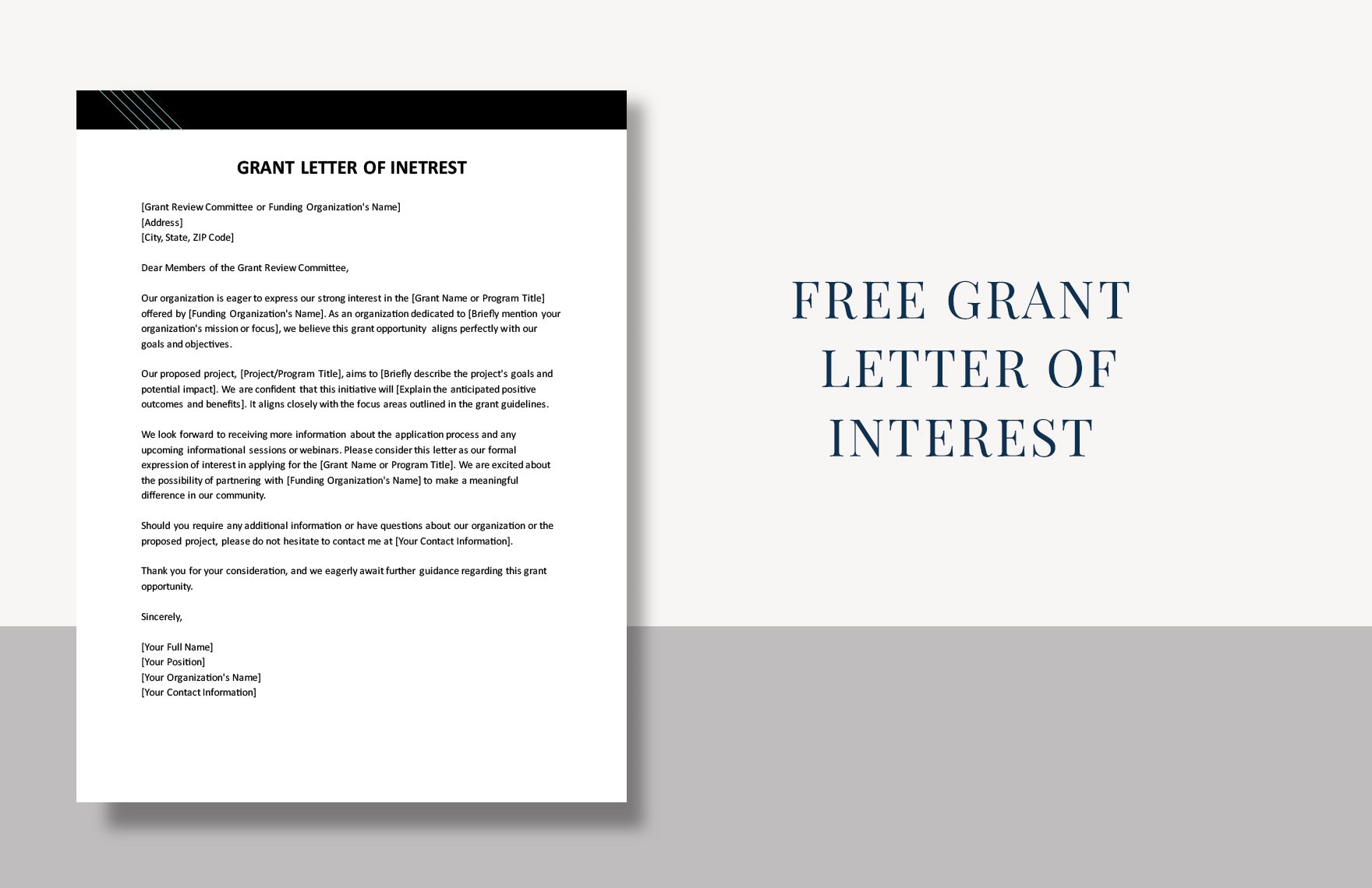Grant Letter Of Interest