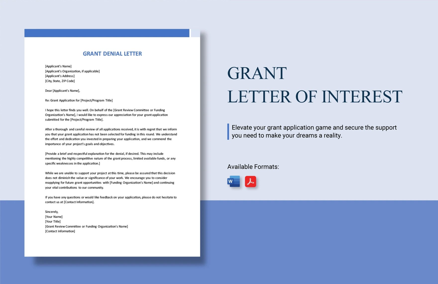 Grant Letter Of Interest in Word, PDF