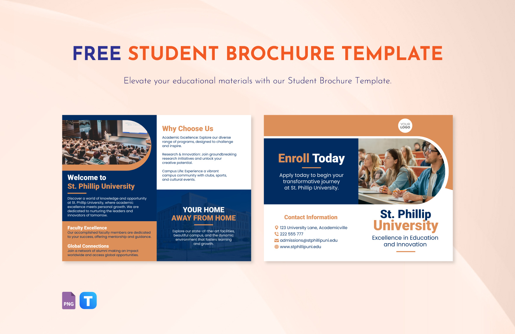 Free Student Brochure Template
