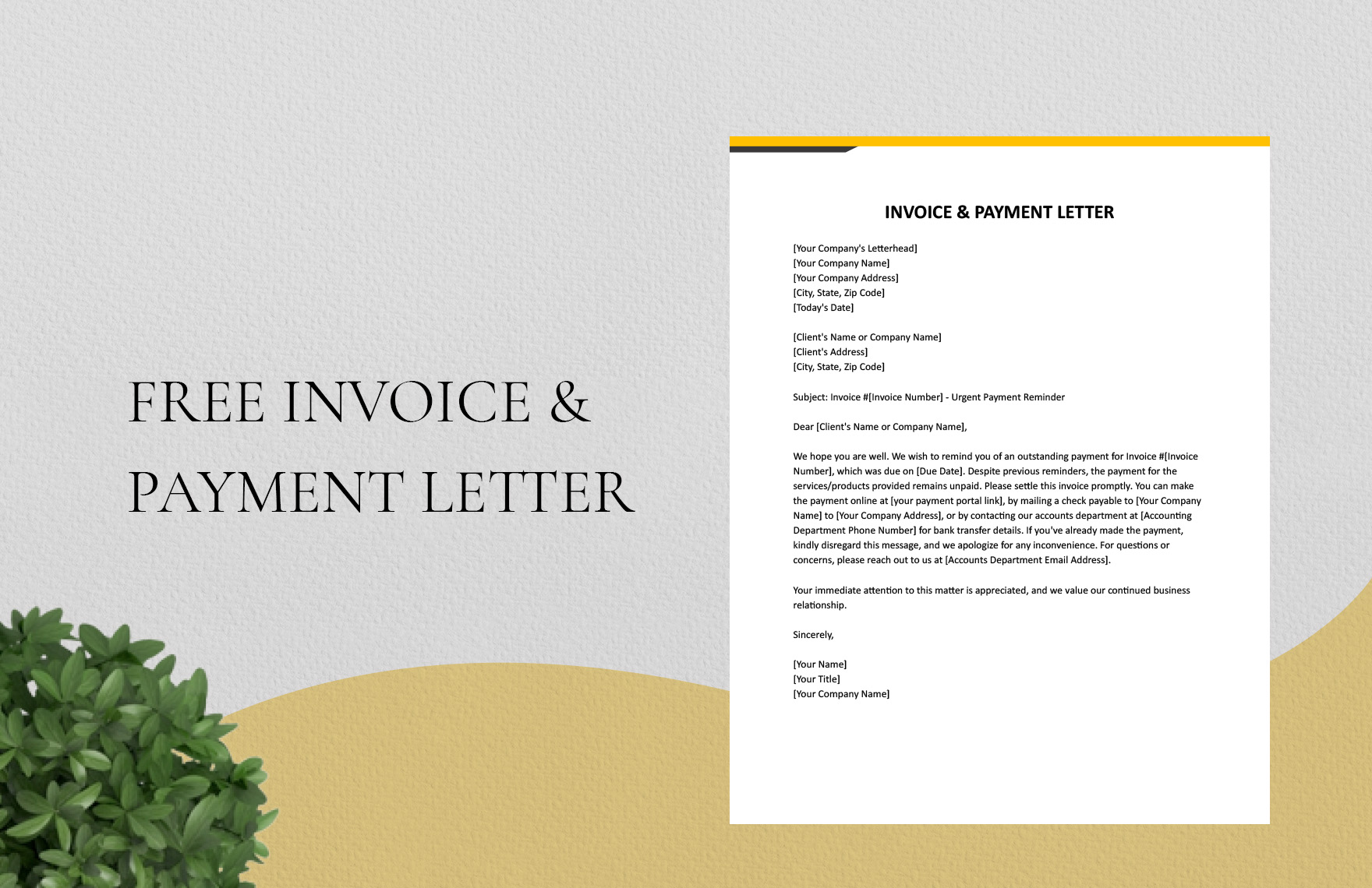 Invoice & Payment Letter in Word, Google Docs