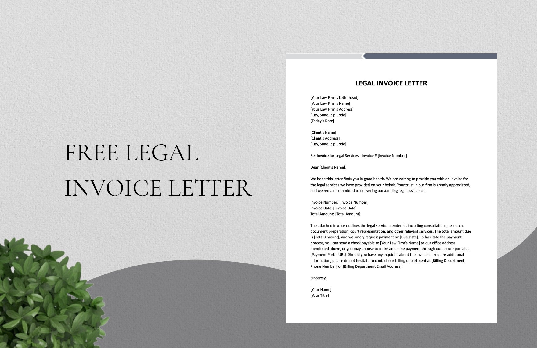 Legal Invoice Letter in Word, Google Docs