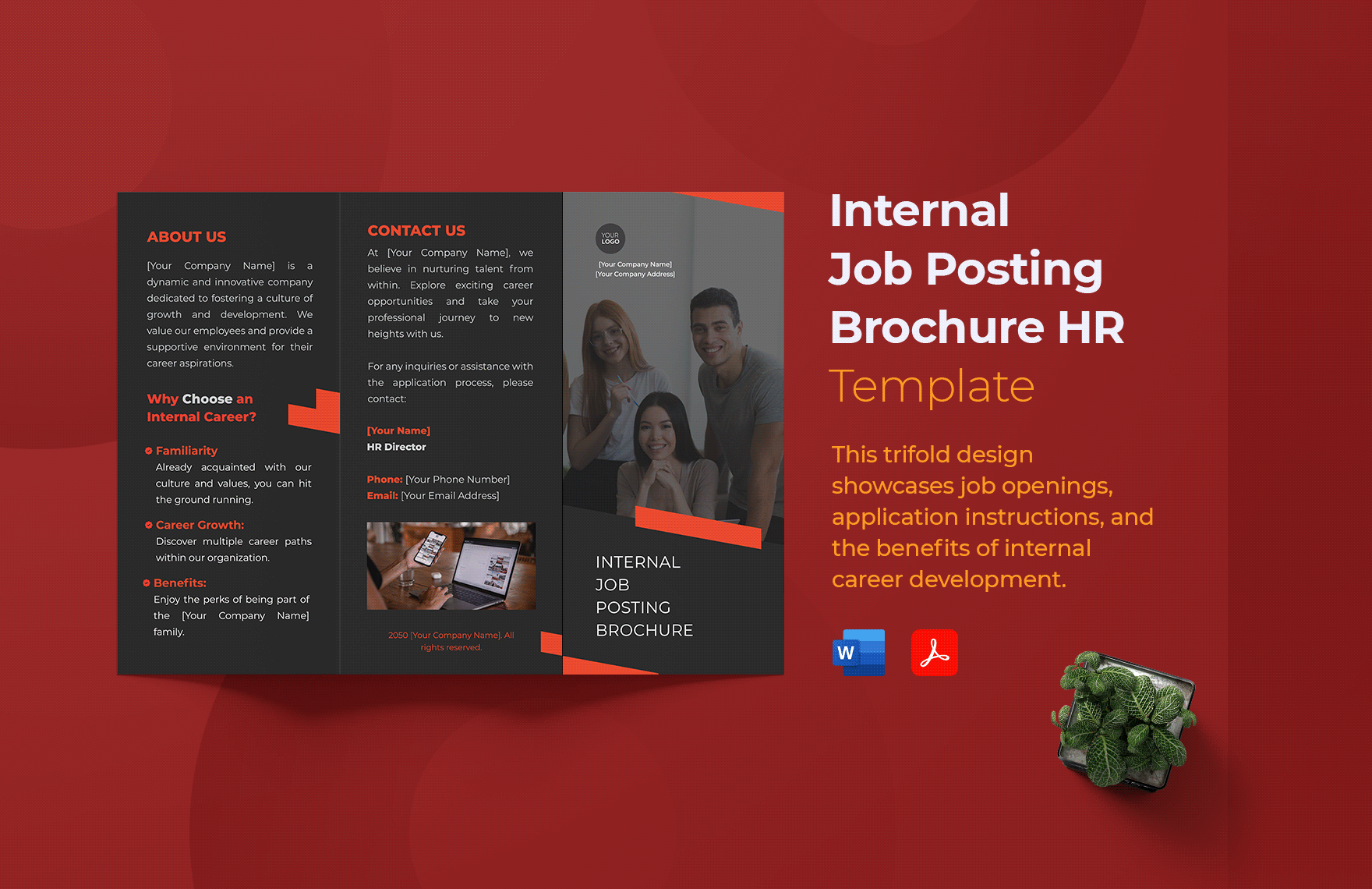 Internal Job Posting Brochure HR Template