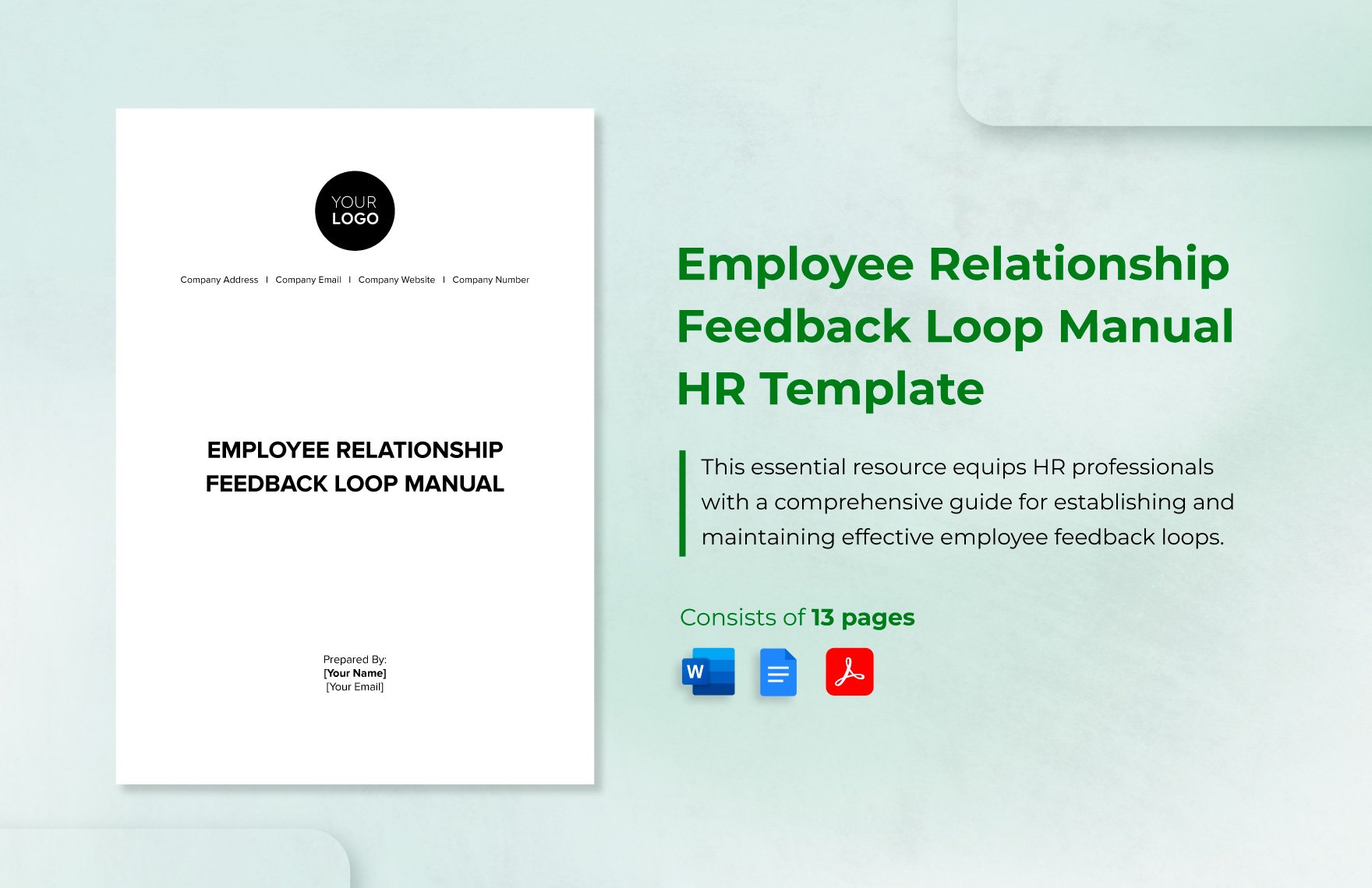 Employee Relationship Feedback Loop Manual HR Template in Word, Google Docs, PDF